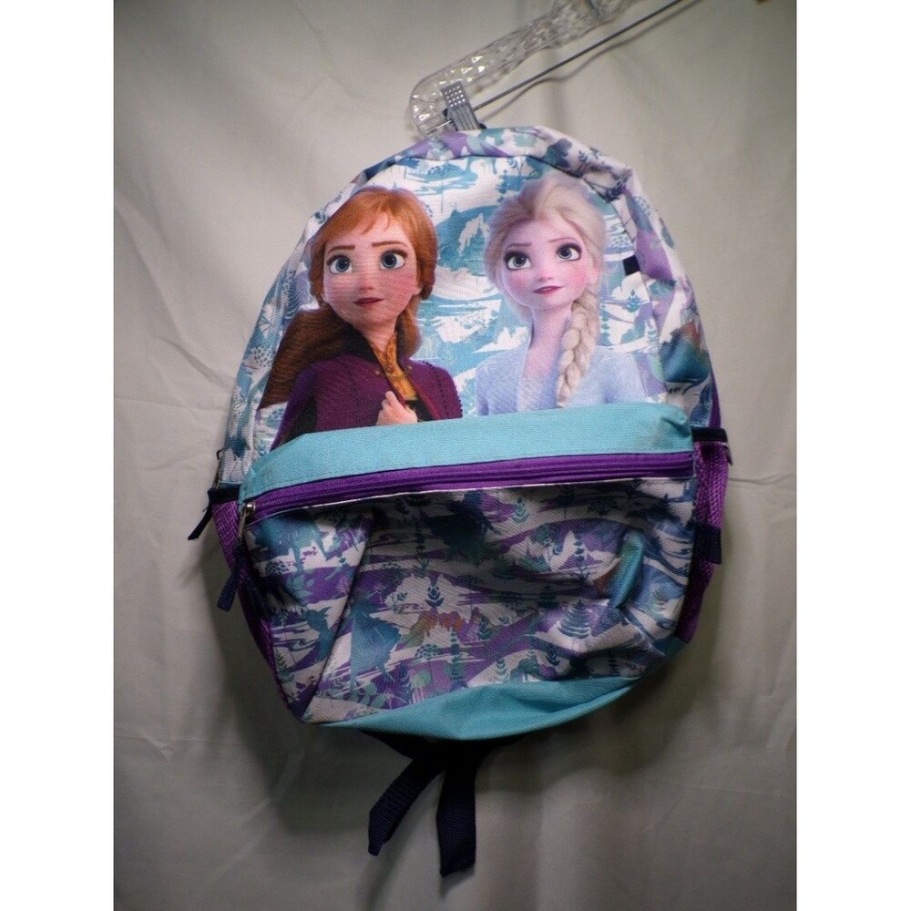 Disney Frozen 2 Backpack Kids Anna Elsa School Book Bag Purple Blue